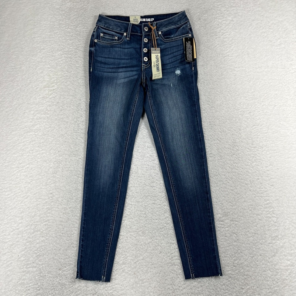 American Rag Bertha Wash Sz 0 High Rise Super Skinny Jeans Stretch New Fit NWT